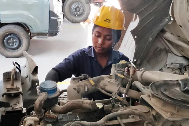 Tata Motors- Tribal Girls - Mechanic Training
