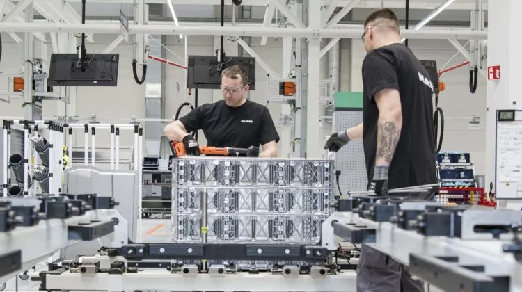MAN's battery production at the Nuremberg plant.