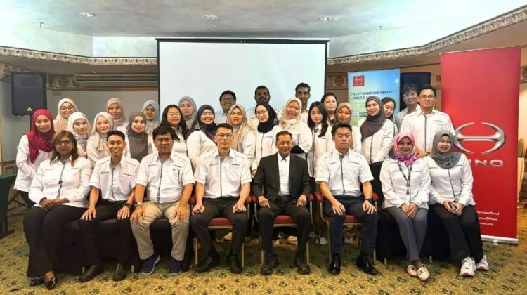 Hino Malaysia CSO team building programme group photo at Colmar Tropicale Bukit Tinggi January 2026