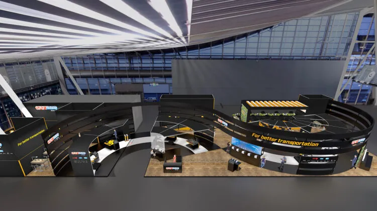 Projected SAF-Holland exhibition booth for IAA Transportation 2026. (Image: SAF-Holland)